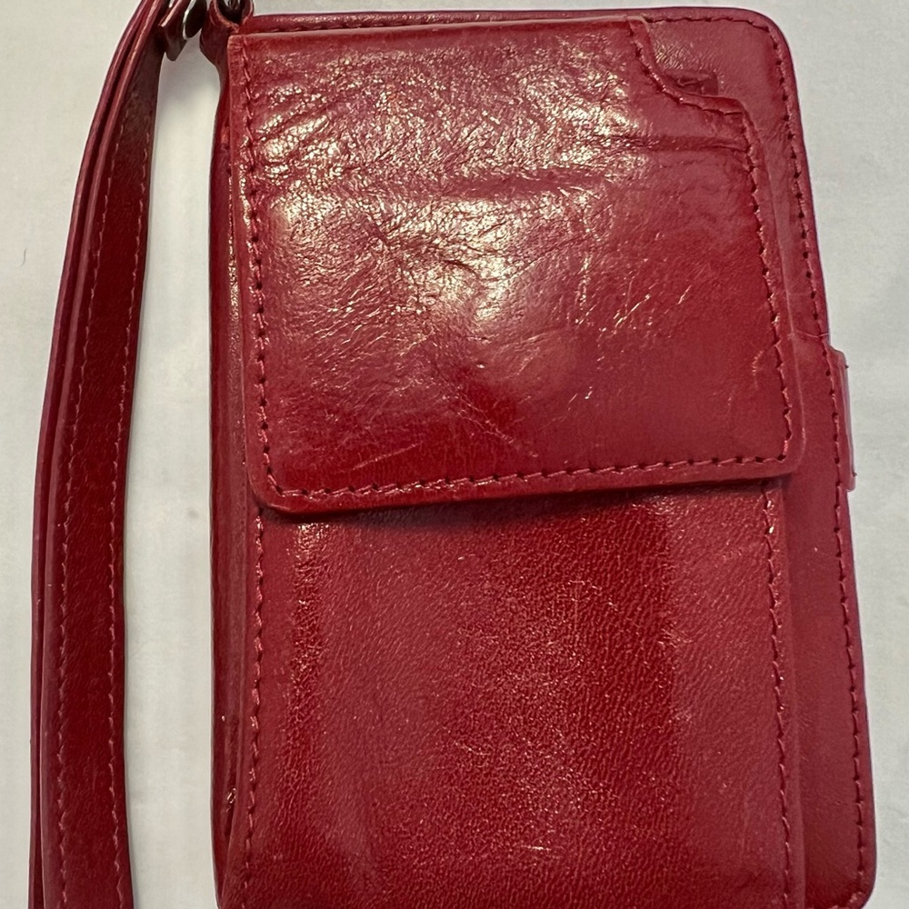 Hobo Red Leather Wallet